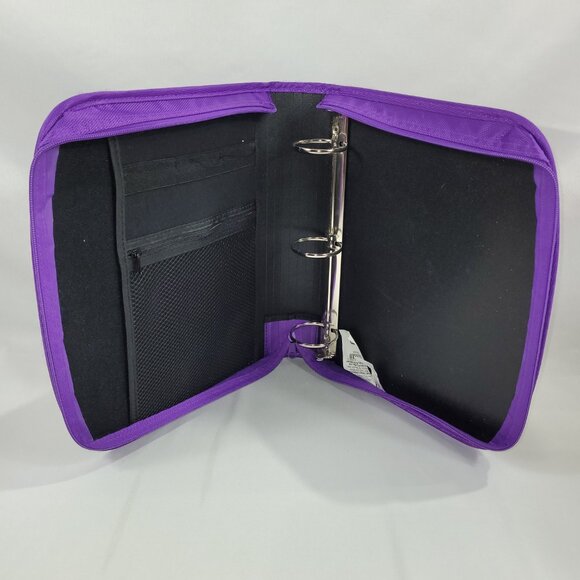 Pen + Gear 2" Binder 3-Ring Zipper Zip-Up Rainbow Glitter Carry Case - Picture 2 of 3